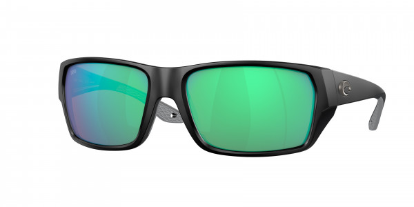 Costa Del Mar 6S9113 TAILFIN Sunglasses, 911303 TAILFIN MATTE BLACK GREEN MIRR (BLACK)
