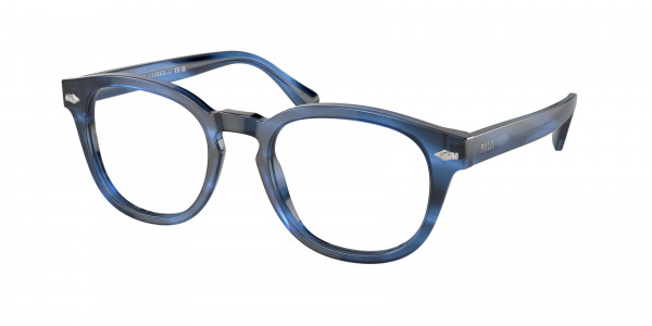Polo PH2272F Eyeglasses, 6139 SHINY STRIPED BLUE HAVANA (BLUE)