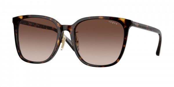 Vogue VO5537SD Sunglasses, W65613 DARK HAVANA BROWN GRADIENT (BROWN)