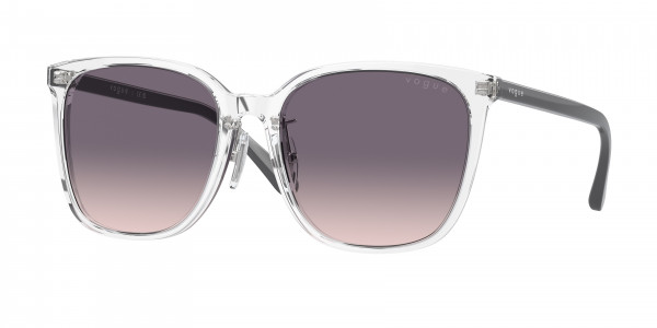 Vogue VO5537SD Sunglasses, W74536 TRANSPARENT PINK GRADIENT DARK (TRANSPARENT)
