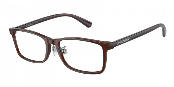 Emporio Armani EA3145D Eyeglasses, 5374 TRANSPARENT BROWN (BROWN)