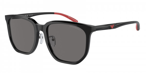 Emporio Armani EA4215D Sunglasses, 501781 SHINY BLACK DARK GREY POLAR (BLACK)