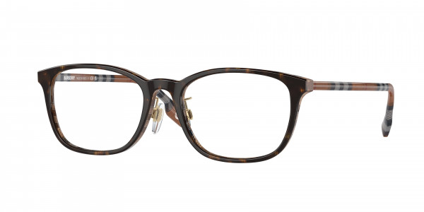 Burberry BE2371D Eyeglasses, 4102 TOP DARK AVANA/CHECK BROWN (TORTOISE)