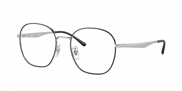Ray-Ban Optical RX6515D Eyeglasses, 2983 BLACK ON SILVER (BLACK)