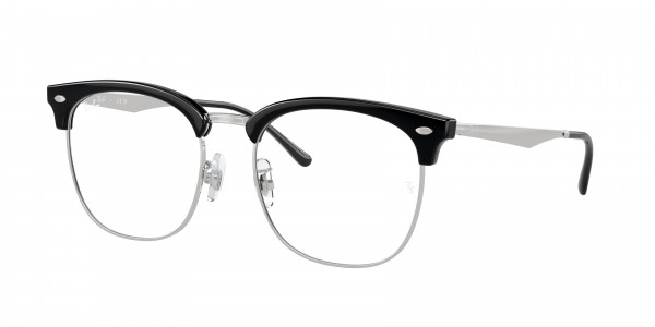 Ray-Ban Optical RX7318D Eyeglasses, 2000 BLACK ON SILVER (BLACK)