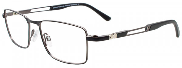 EasyClip EC638 Eyeglasses, 090 - Black & Steel
