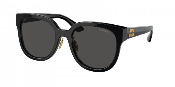 Miu Miu MU 01ZS Sunglasses, 1AB5S0 BLACK DARK GREY (BLACK)