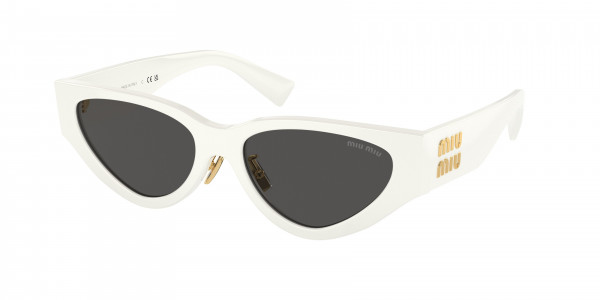 Miu Miu MU 03ZS Sunglasses, 1425S0 WHITE DARK GREY (WHITE)