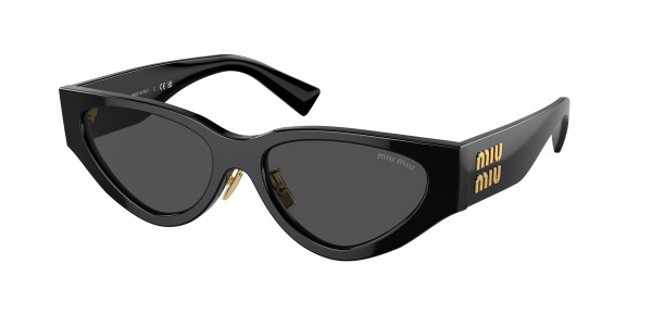 Miu Miu MU 03ZS Sunglasses, 1AB5S0 BLACK DARK GREY (BLACK)