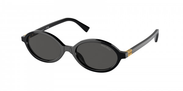 Miu Miu MU 04ZSF Sunglasses, 1AB5S0 BLACK DARK GREY (BLACK)