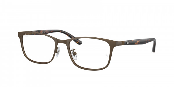 Ray-Ban Optical RX8773D Eyeglasses, 1243 BRUSHED MATTE DARK BROWN (BROWN)