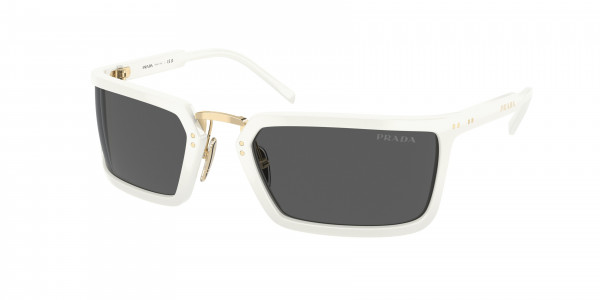Prada PR A11S Sunglasses, 4615S0 WHITE DARK GREY (WHITE)