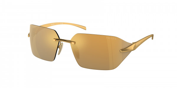 Prada PR A56S Sunglasses, 15N80C SATIN YELLOW GOLD BROWN MIRROR (GOLD)