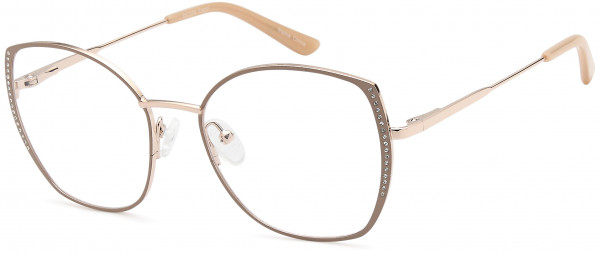 Di Caprio DC376 Eyeglasses, Beige Gold