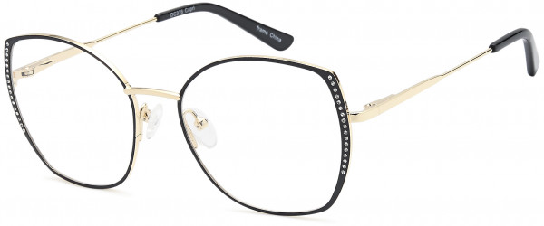 Di Caprio DC376 Eyeglasses, Black Gold