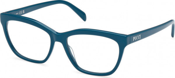 Emilio Pucci EP5242 Eyeglasses, 090 - Shiny Turquoise / Shiny Turquoise