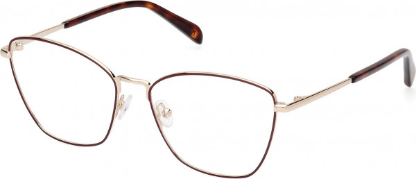 Emilio Pucci EP5243 Eyeglasses, 071 - Shiny Pale Gold / Red Havana
