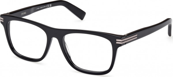 Ermenegildo Zegna EZ5267 Eyeglasses, 001 - Shiny Black / Shiny Black