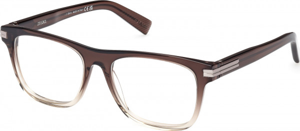 Ermenegildo Zegna EZ5267 Eyeglasses, 050 - Light Brown/Gradient / Shiny Dark Brown