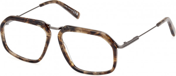 Ermenegildo Zegna EZ5271 Eyeglasses, 056 - Havana/Striped / Shiny Gunmetal