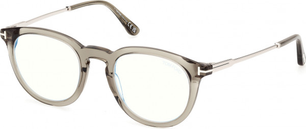 Tom Ford FT5905-B Eyeglasses, 096 - Shiny Dark Green / Shiny Palladium