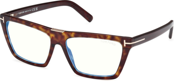Tom Ford FT5912-B Eyeglasses, 052 - Dark Havana / Shiny Dark Brown