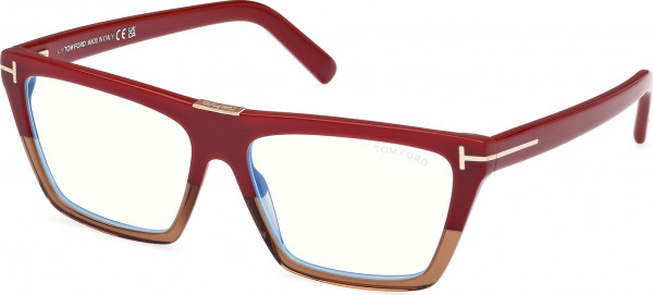 Tom Ford FT5912-B Eyeglasses, 083 - Bordeaux/Gradient / Shiny Bordeaux