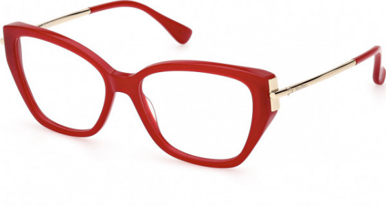 Max Mara MM5117 Eyeglasses, 066 - Shiny Dark Red / Shiny Pale Gold