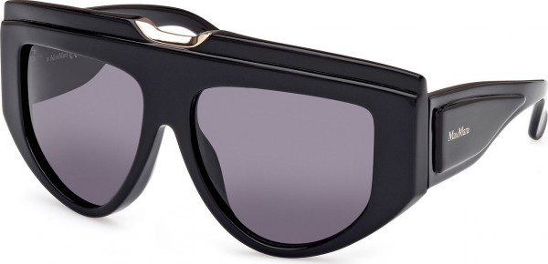 Max Mara MM0083 ORSOLA Sunglasses, 01A - Shiny Black / Shiny Black