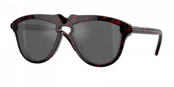 Burberry BE4417U Sunglasses, 41036G RED HAVANA GREY MIRROR SILVER (TORTOISE)