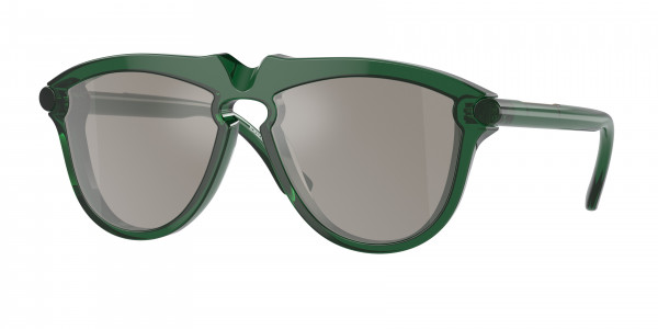 Burberry BE4417U Sunglasses, 41046G GREEN LIGHT GREY MIRROR SILVER (GREEN)