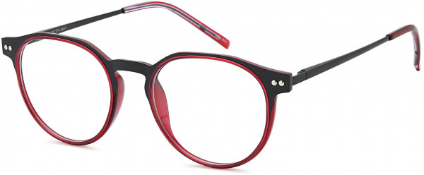 Di Caprio DC374 Eyeglasses, Black Burgundy