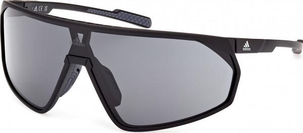 adidas SP0074 Sunglasses, 02A - Matte Black / Matte Black