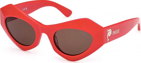 Emilio Pucci EP0214 Sunglasses, 66J - Shiny Light Red / Shiny Light Red