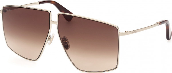 Max Mara MM0026 LEE Sunglasses, 32F - Shiny Pale Gold / Shiny Pale Gold
