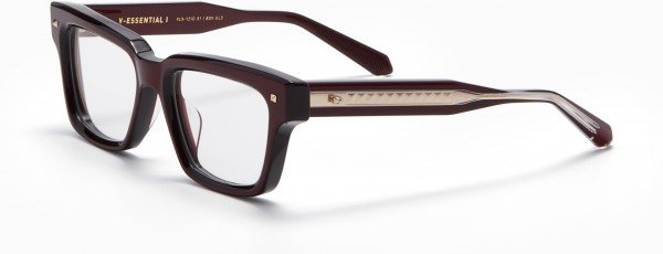 Valentino V - ESSENTIAL - I Eyeglasses, Matte Bordeaux - White Gold