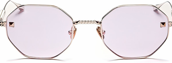 Valentino V - STUD Eyeglasses, White Gold  w/ Light Pink - AR