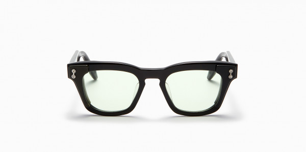 Akoni ARA Eyeglasses, Black Crystal -  Olive side shield  w/ Light Olive Lenses