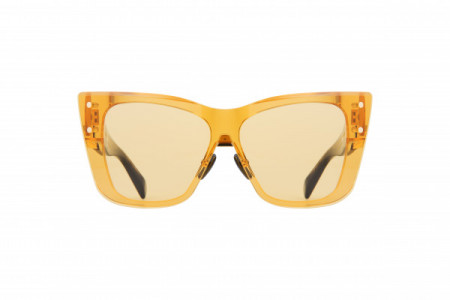 Balmain ARMOUR Sunglasses, Amber - Dark Brown Swirl - Gold w/ Amber - AR
