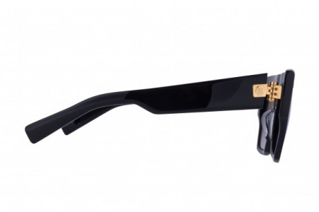 Balmain B - I Sunglasses, Black - Gold w/ Dark Grey to Clear - AR