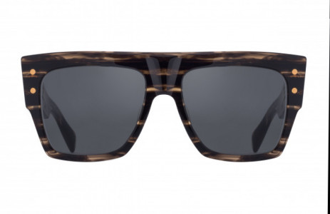 Balmain B - I Sunglasses, Dark Brown Swirl - Gold  w/  G-15 - AR