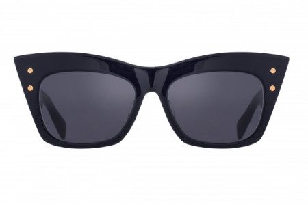 Balmain B - II Sunglasses, Navy -  Gold  w/ Dark Grey  - AR