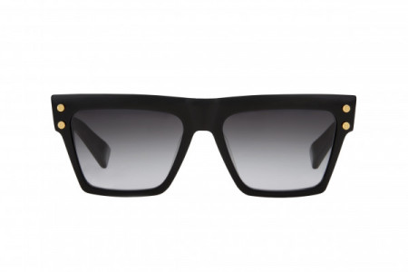 Balmain B - V Sunglasses, Black - Gold w/ Dark Grey to Clear - AR