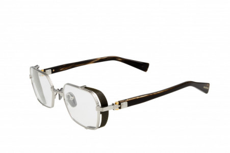 Balmain BRIGADE - III Eyeglasses, Black Palladium - Dark Brown Swirl