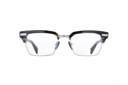Balmain LEGION - II Eyeglasses, Dark Brown Swirl - Black Palladium