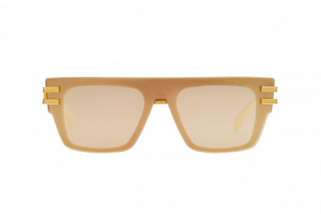 Balmain SOLDAT Sunglasses, Bone - Gold w/ Brown - Rose Gold Mirror - AR
