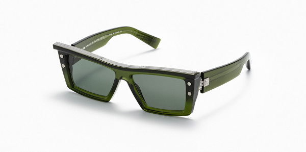 Balmain B-VII Sunglasses, Dark Olive - Black Palldium w/ G-15 - AR