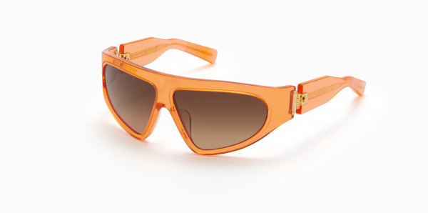 Balmain B - ESCAPE Sunglasses, Crystal Orange - Gold w/ Dark Brown to Light Brown - AR or Dark Grey to Light Grey - AR (LIMITED EDITION COLOR)