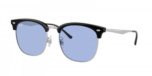 Ray-Ban RB4418D Sunglasses, 667080 BLACK ON SILVER BLUE (BLACK)