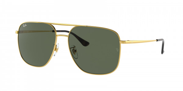 Ray-Ban RB3679D Sunglasses, 001/71 ARISTA GREEN (GOLD)